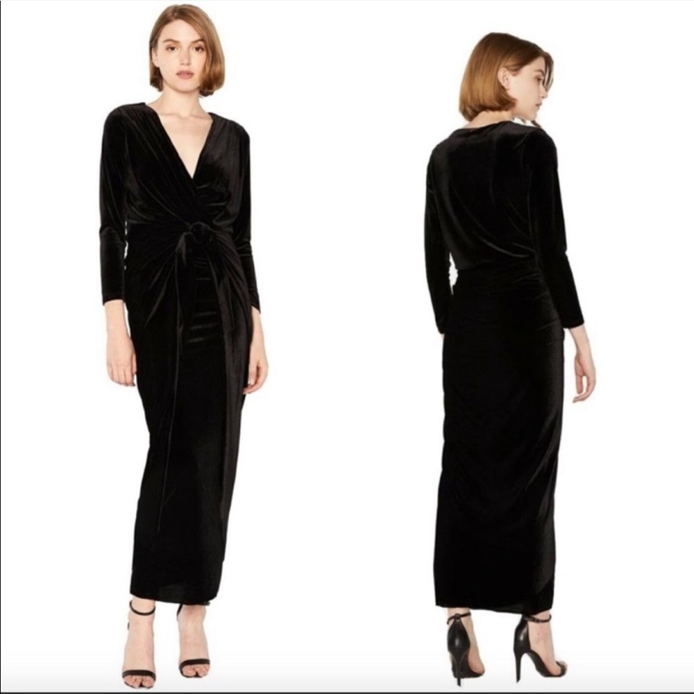 Misa Sienna Velvet Black Gown - NWT! Size XS